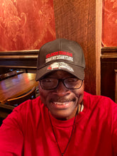 Cargar imagen en el visor de la galería, BLING NATION-BIG DAWG- Black w/ Black ,White and Red Embroidery -Custom Designed Baseball Hat
