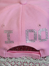 Cargar imagen en el visor de la galería, BLING NATION -"I Said Yes"! - Pink Baseball Cap With Lace, Pearls And Rhinestone Embellishments.