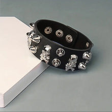 Load image into Gallery viewer, Skull And Bones-Gothic PU Leather Bracelet