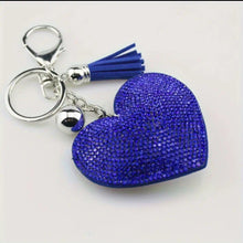 Load image into Gallery viewer, Heart KEYper- Rhinestone Keychain