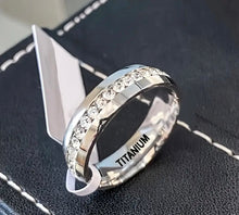 Load image into Gallery viewer, It's A Promise- Stainless Steel-Titanium Band W/ Zircon