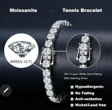 Load image into Gallery viewer, Tennis "LOVE"- Moissanite Tennis Bracelet, S925