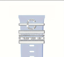 Load image into Gallery viewer, Watch Me BLING! Silver/Rhinestones