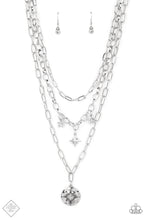 Cargar imagen en el visor de la galería, Under The Northern Lights- Silver/Bling Necklace And Earrings