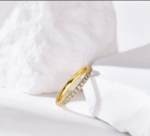 Band Of Gold- Moissanite Band/S925