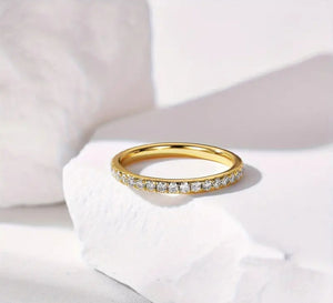 Band Of Gold- Moissanite Band/S925