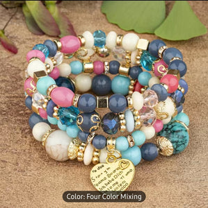 COLOR ME LOVE- Designed Beads With Heart Charm