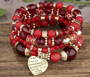 COLOR ME LOVE- Designed Beads With Heart Charm