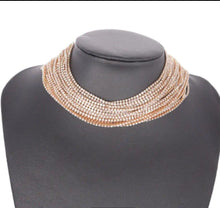 Cargar imagen en el visor de la galería, Elite Status -  Rhinestones/  Silver Choker
