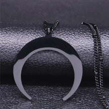 Load image into Gallery viewer, Gothic Moon- Black/ Stainless Steel
