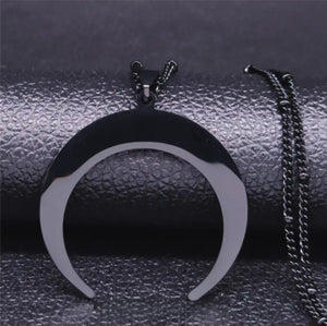 Gothic Moon- Black/ Stainless Steel