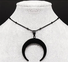 Load image into Gallery viewer, Gothic Moon- Black/ Stainless Steel
