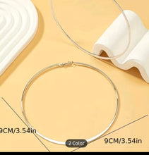 Cargar imagen en el visor de la galería, HIP HOP- Large Silver Hoops
