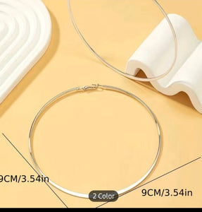 HIP HOP- Large Silver Hoops