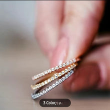 Load image into Gallery viewer, Happy To Be Here- Tri Color Zircon Bands
