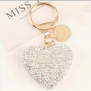 Hearts BLING- Rhinestone/Key Chain