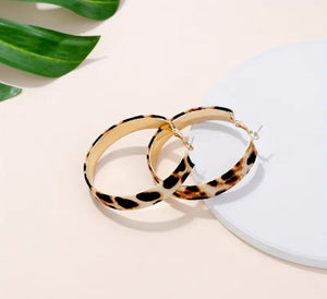 Leopard Love -14k Gold Plated Hoops