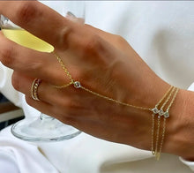 Cargar imagen en el visor de la galería, Ring A Bling Bling- Satinless Steel Ring Bracelet/ Zircon
