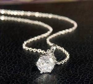 Starlight-Round Zircon Pendant