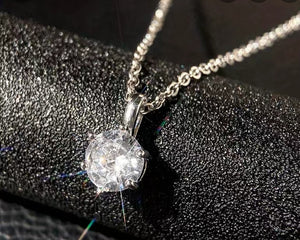 Starlight-Round Zircon Pendant