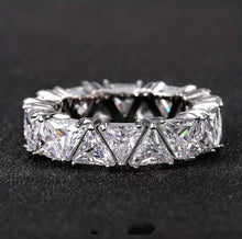 Load image into Gallery viewer, THE TRILLION-Zircon 18k Gold Plated (Silver) Eternity Ring
