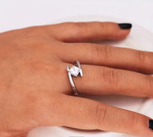 Load image into Gallery viewer, PRINCESS- Zircon Princess Cut, Sterling Silver
