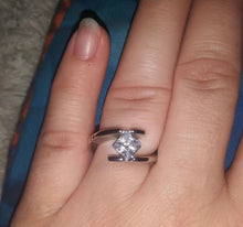 Load image into Gallery viewer, PRINCESS- Zircon Princess Cut, Sterling Silver
