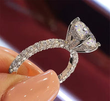 Load image into Gallery viewer, THE IMPRESSIONABLE-Solitaire Zircon With Pave Accents
