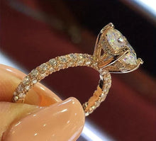 Load image into Gallery viewer, THE IMPRESSIONABLE-Solitaire Zircon With Pave Accents
