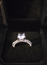 Load image into Gallery viewer, THE IMPRESSIONABLE-Solitaire Zircon With Pave Accents
