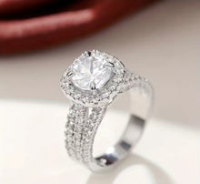 Load image into Gallery viewer, THE MONIQUE-Micro Pave 3 row Zircon Ring
