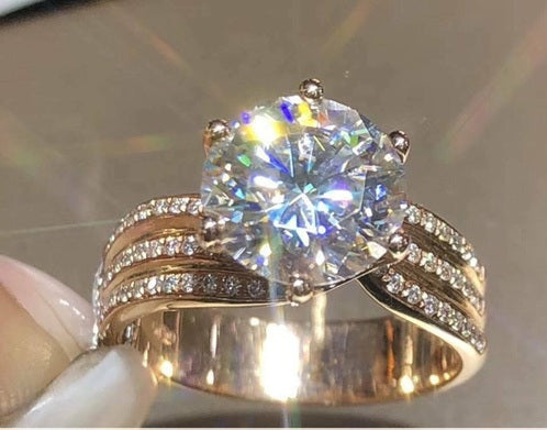 THE JENNIFER- Zircon, Gold Plated