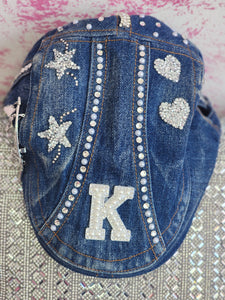 All That BLING!!- Denim w/Rhinestones Custom Hat