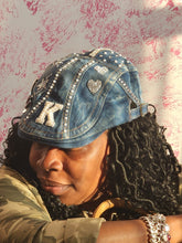 Load image into Gallery viewer, All That BLING!!- Denim w/Rhinestones Custom Hat

