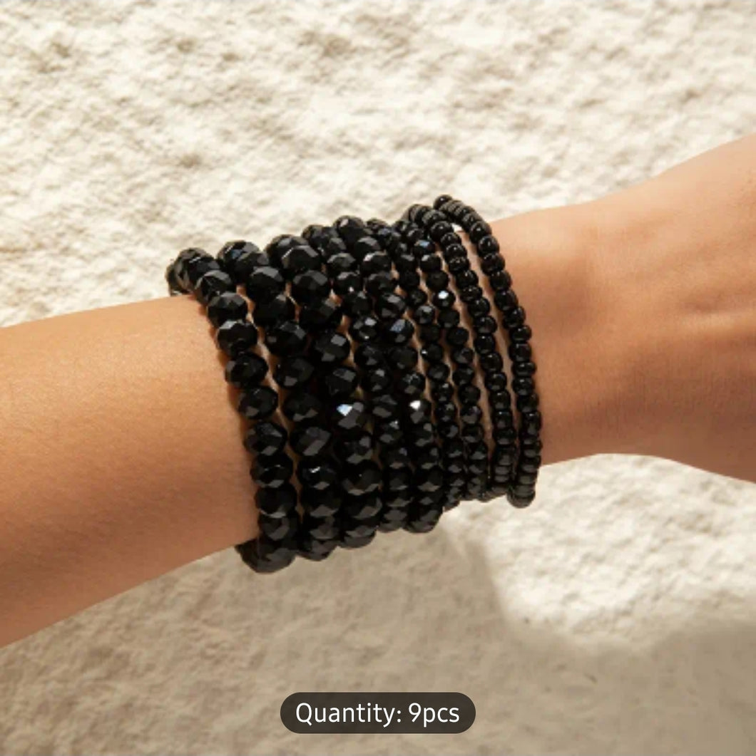 Boho In BLACK- Nine Piece  Bohemian Set