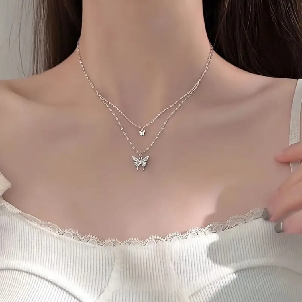 Double Licious-Silver/Rhinestones