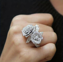 Load image into Gallery viewer, FLORAL BOUQUET- Zircon Floral/Silver
