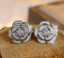 Load image into Gallery viewer, GARDEN APPEAL- Zircon Floral Post Studs
