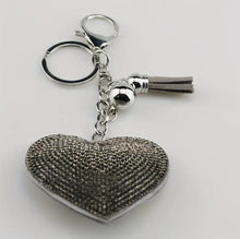 Load image into Gallery viewer, Heart KEYper- Rhinestone Keychain
