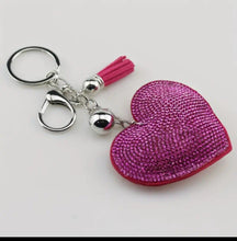 Load image into Gallery viewer, Heart KEYper- Rhinestone Keychain
