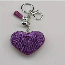 Load image into Gallery viewer, Heart KEYper- Rhinestone Keychain
