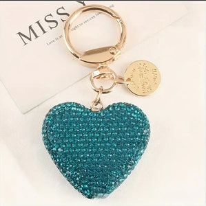 Hearts BLING- Rhinestone/Key Chain