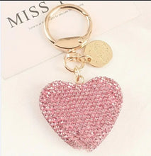 Load image into Gallery viewer, Hearts BLING- Rhinestone/Key Chain
