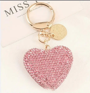 Hearts BLING- Rhinestone/Key Chain