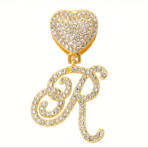 Initialize THIS!!- Zircon/Silver Plated Tennis Necklace With Initial Pendant
