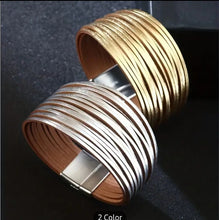 Load image into Gallery viewer, Layered Up- Multi-Layered Leather Bracelet
