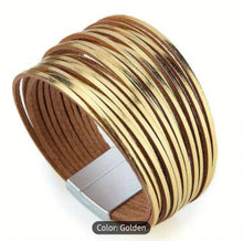 Load image into Gallery viewer, Layered Up- Multi-Layered Leather Bracelet
