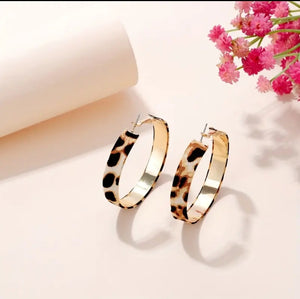 Leopard Love -14k Gold Plated Hoops