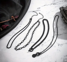Load image into Gallery viewer, QUADRIPLE Threat- Black Vintage Gothic Necklaces
