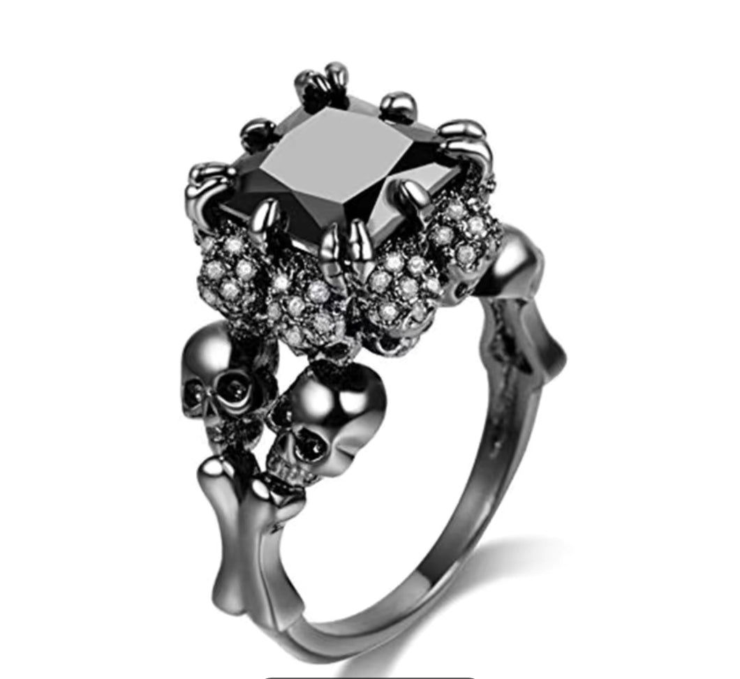Skeleton In Your Closet- Onyx/ Rhinestones